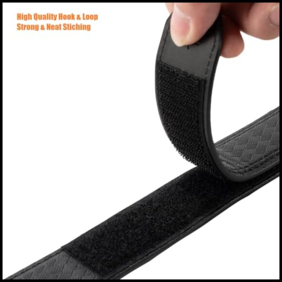 Scratch Proof Genuine Leather Belt Hook & Loop Closure 1 3/8\
